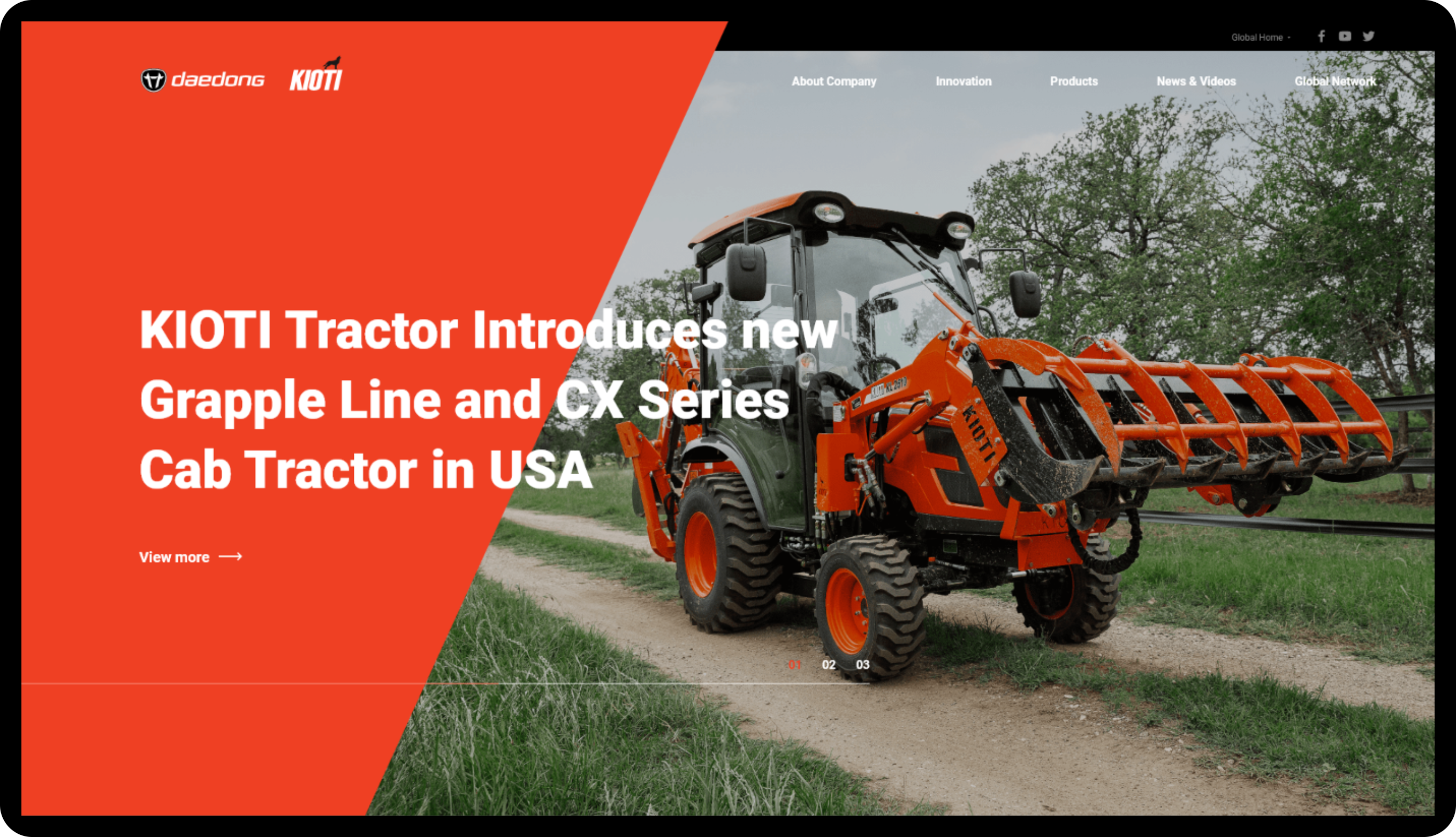 대동 글로벌 웹사이트 이미지